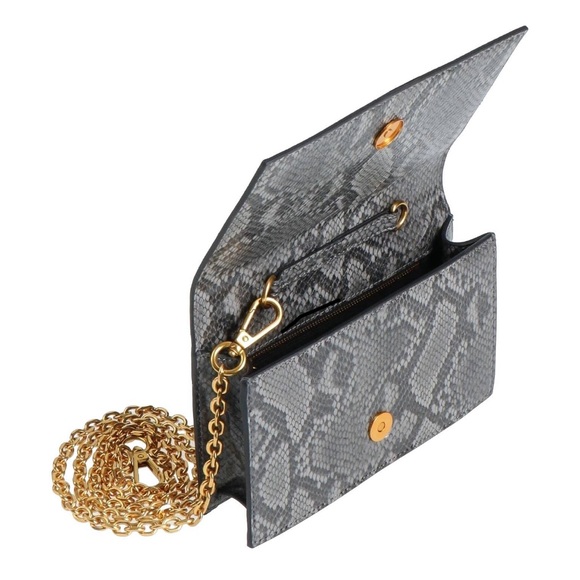 LA CARRIE Made in Italy Night Edition Python Print Clutch - Picture 2 of 5